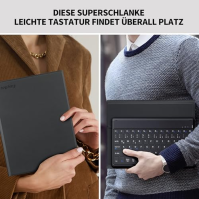 EasyAcc Kryt klávesnice kompatibilní s Lenovo Tab M11 TB330 2024 s ochrannou fólií, QWERTZ German, odnímatelný kryt klávesnice s